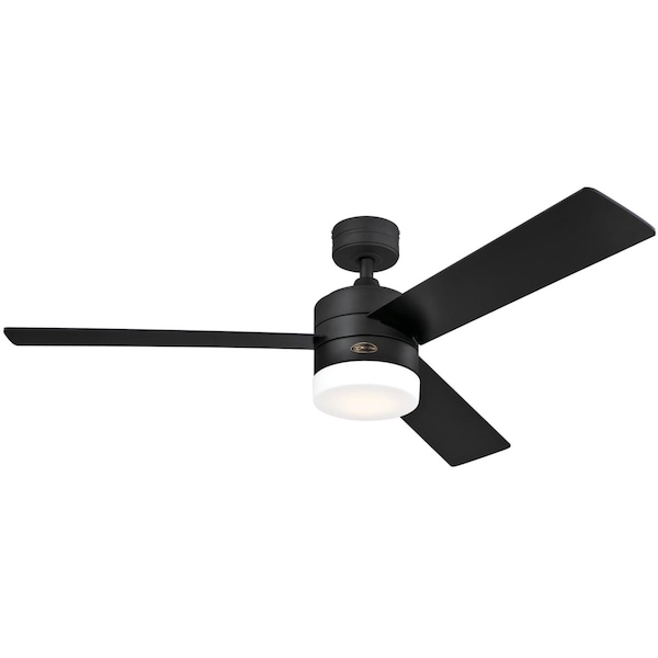 Westinghouse Alta Vista 52" 3-Blade Matte Black Indoor Ceiling Fan w/Dimmable LED 7205900 - main